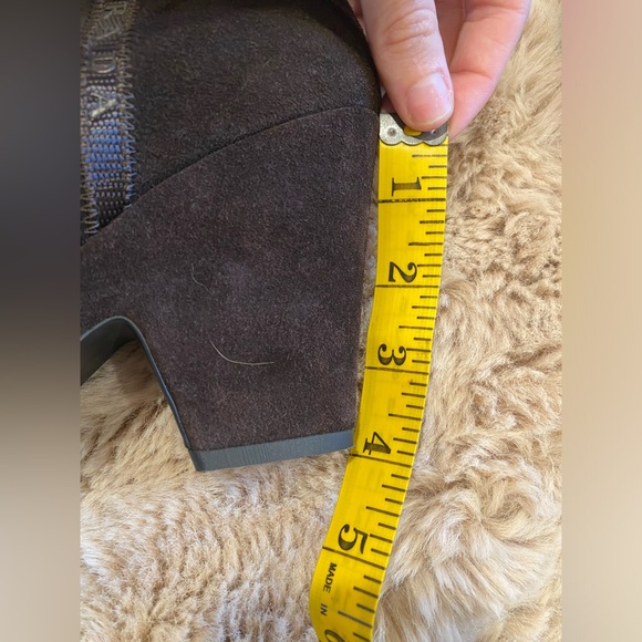 PRADA gently used knee high chocolate brown western boots size EU 37 US 6.5 - Picture 14 of 15